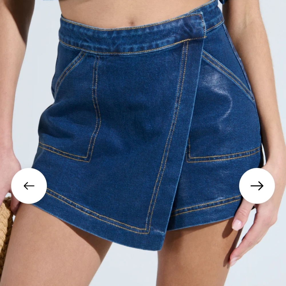 Denim Blue Women's Shorts/Skort